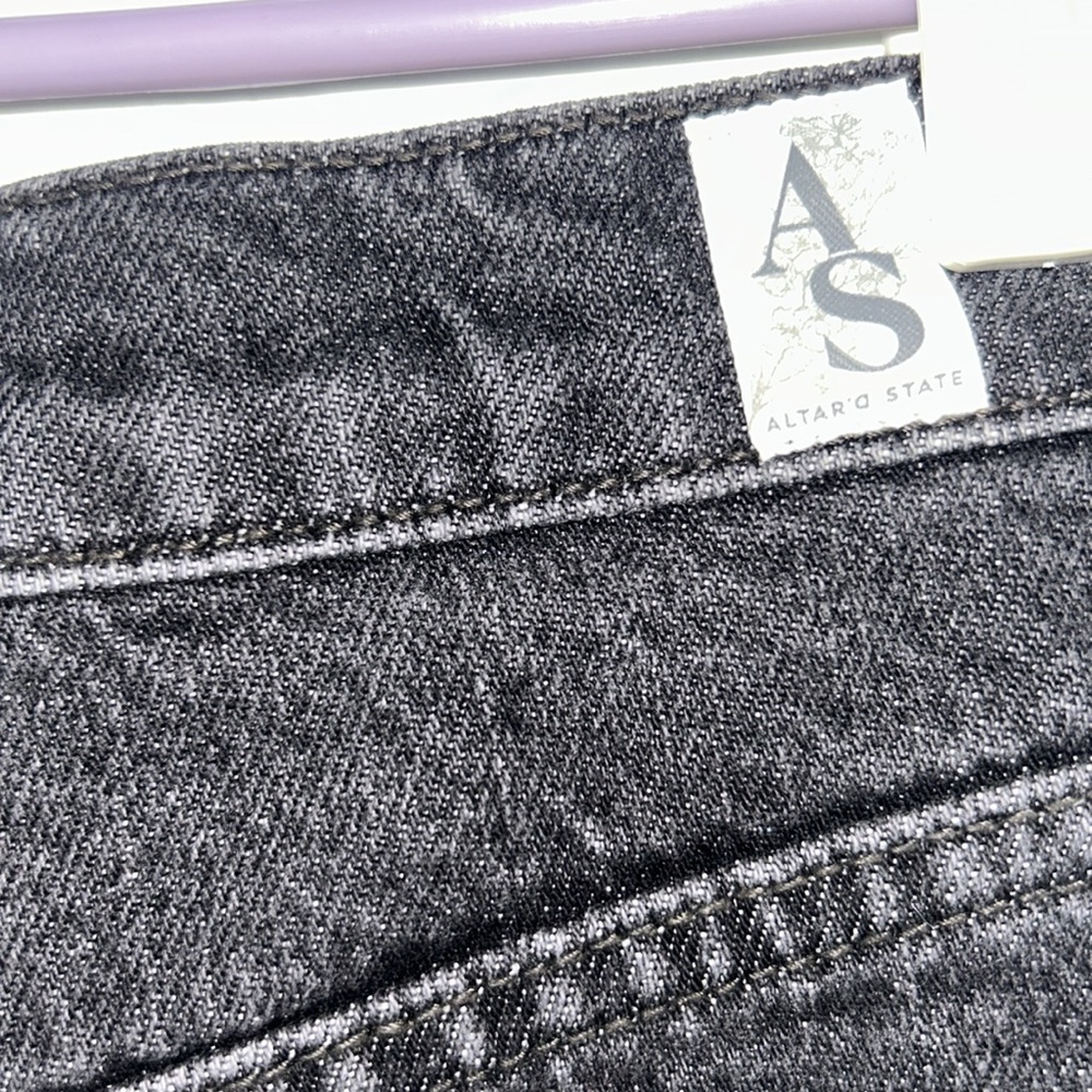 Altar'd State Black Denim Overlay Skort NWT - Picture 8 of 11
